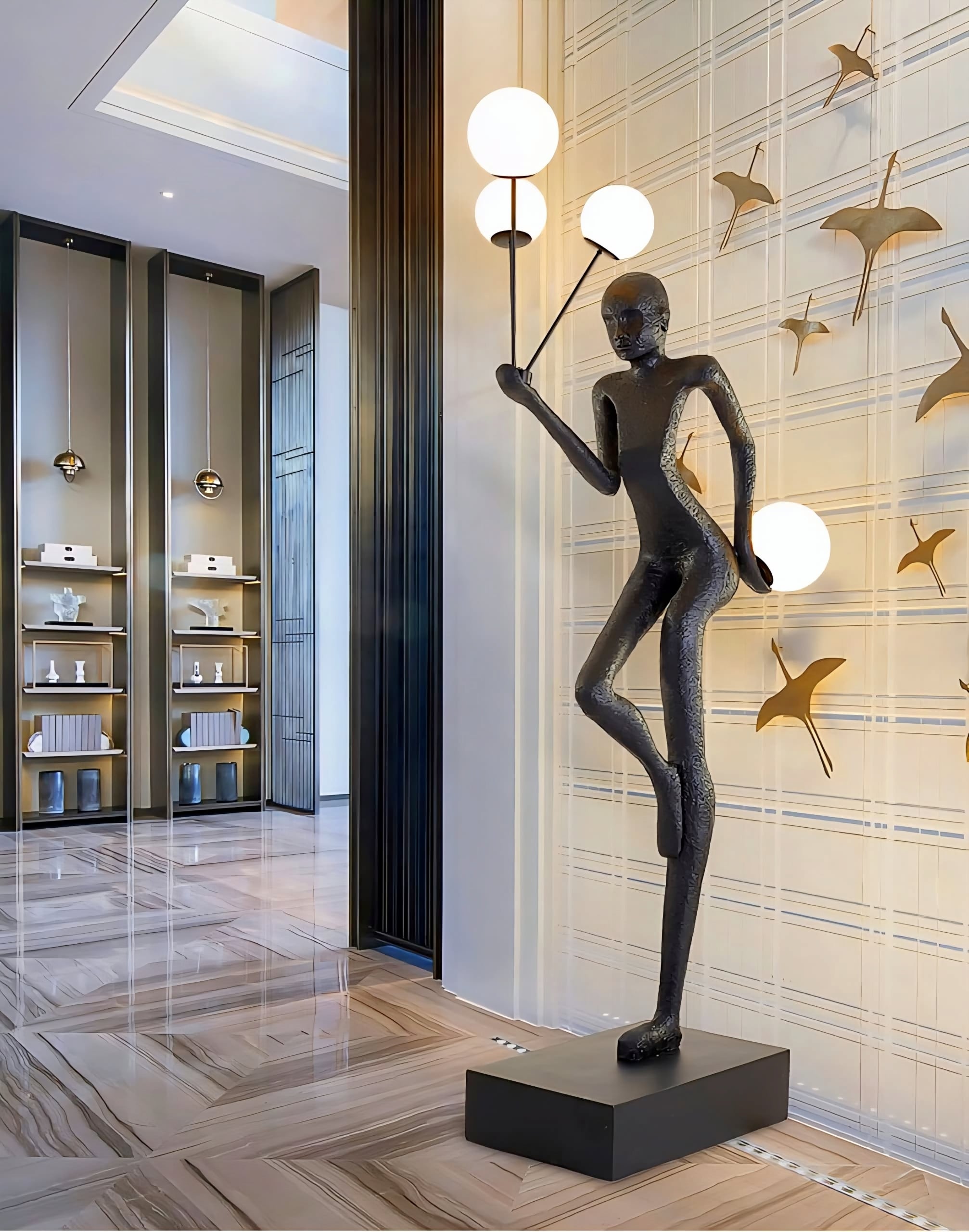Amelia Juggling Sculptor Floor Lamp
