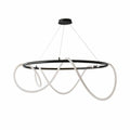 Silicia Nordic Round LED Chandelier – BLACK  D800mm