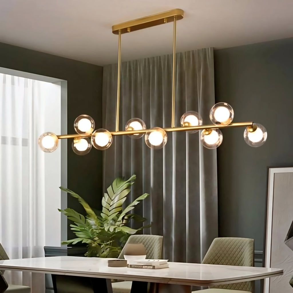 Modern Linear Sputnik Chandelier – Gold (1100mm)