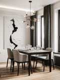Bistro Globe Clear Glass Chandelier – 8 Heads