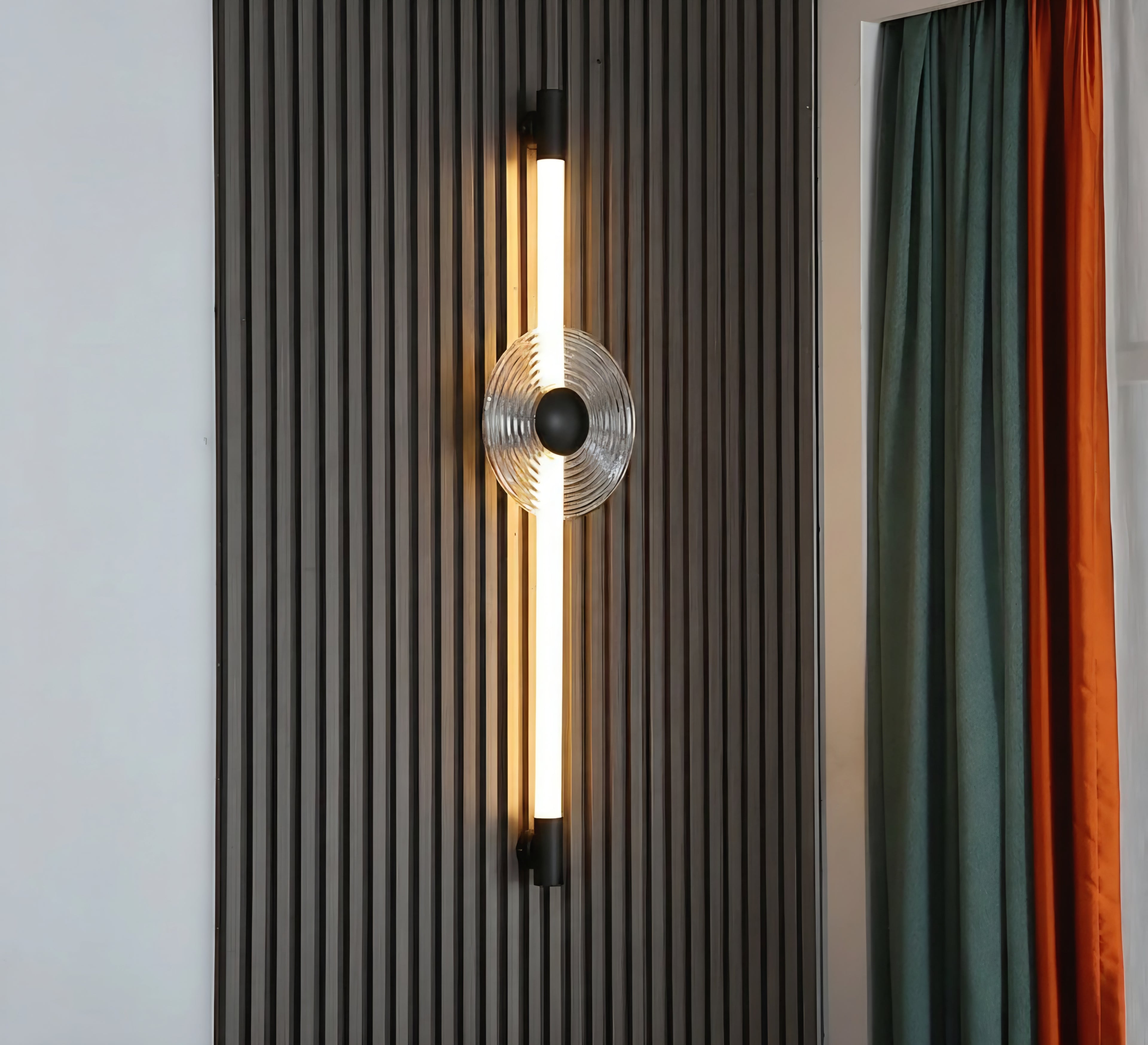 Parallel Poetry Glass LED Wall Light – 600mm (Art No F5149BK)