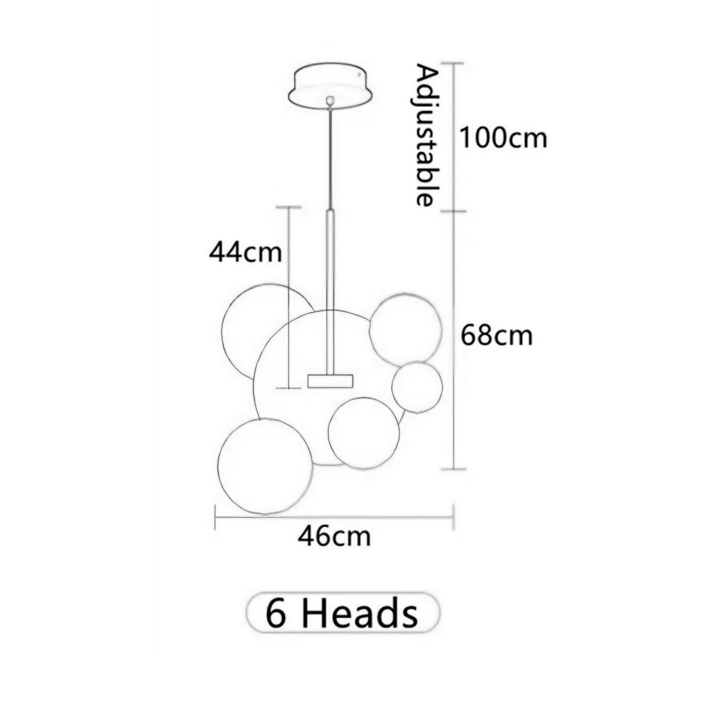 Six Bubbles Pendant Light