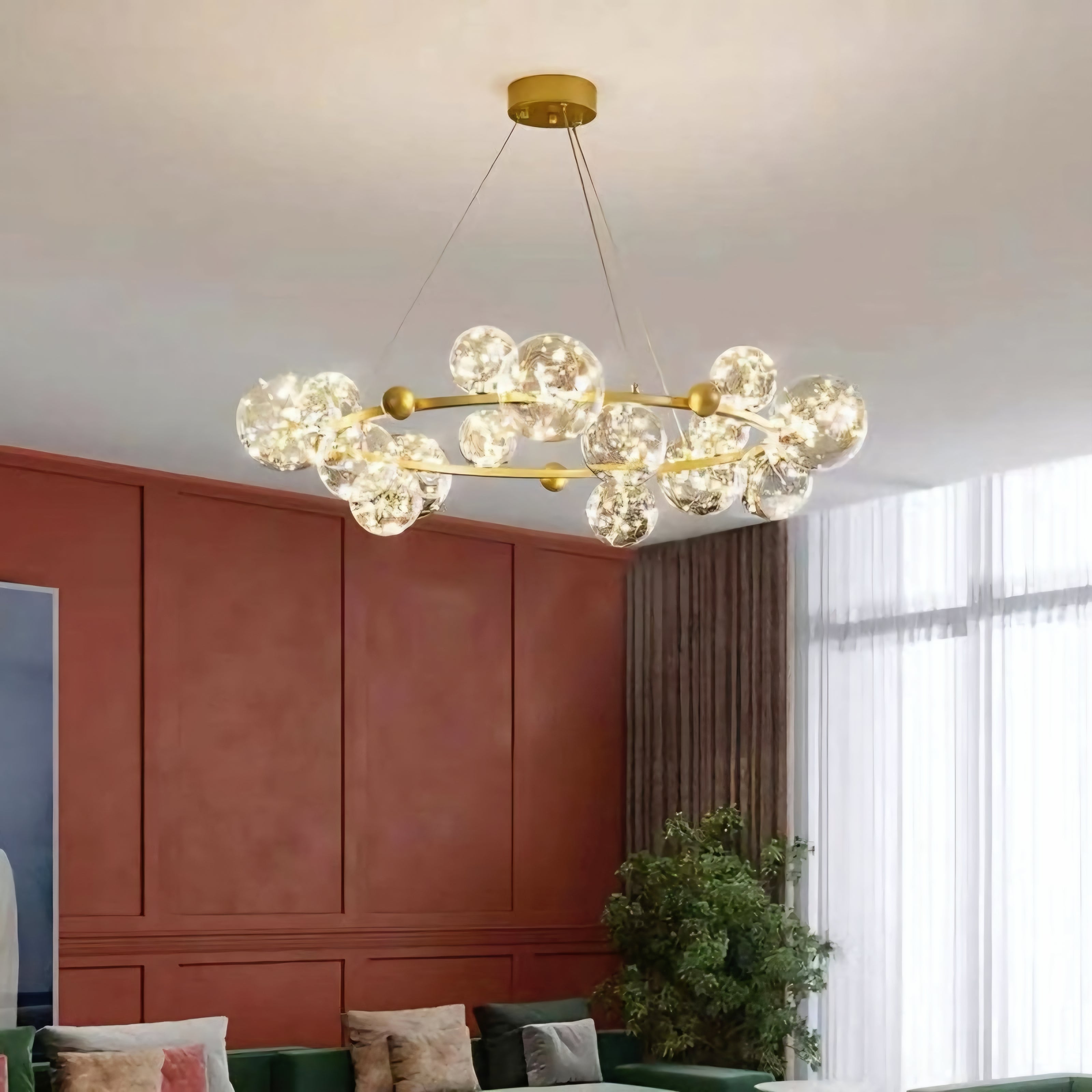 Starry Ball LED Round Chandelier