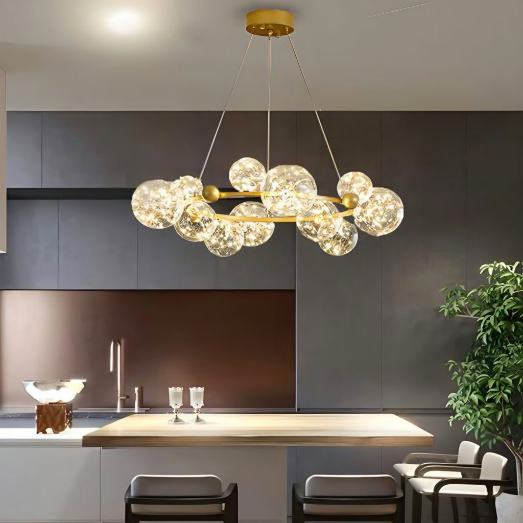 Starry Ball LED Round Chandelier