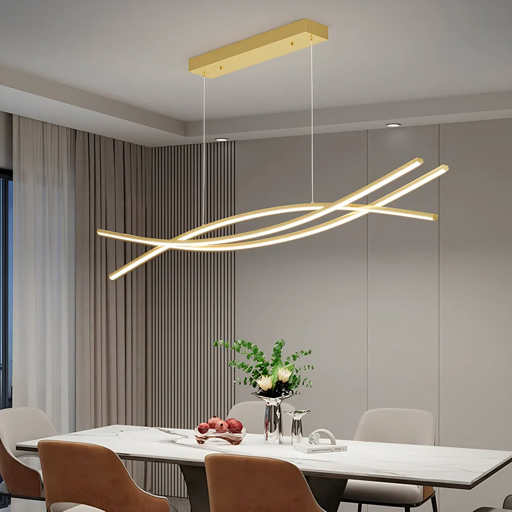 Wishbone Minimalist LED Chandelier – Gold (L1200mm)