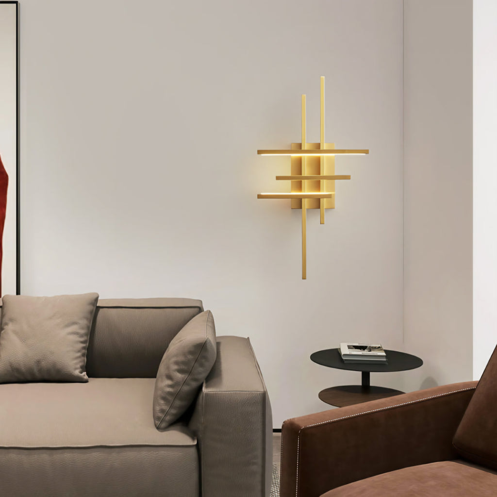 NUHSLF 55cm Linear Wall Light – Brushed Gold