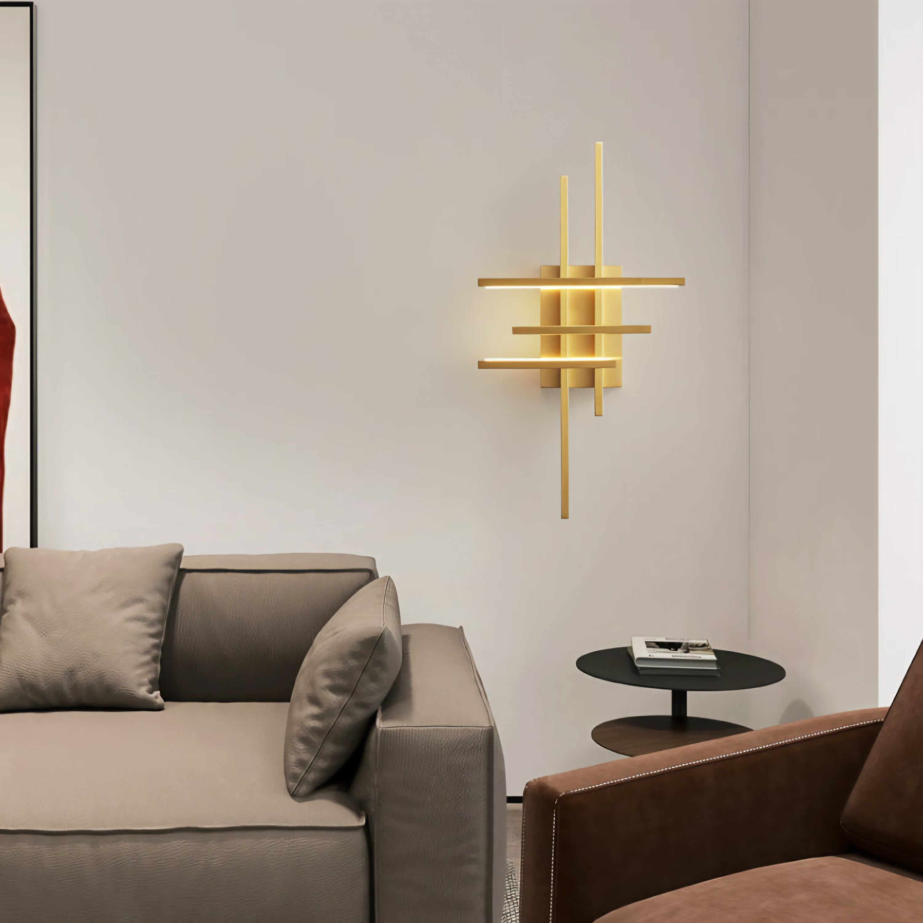 NUHSLF 55cm Linear Wall Light – Brushed Gold