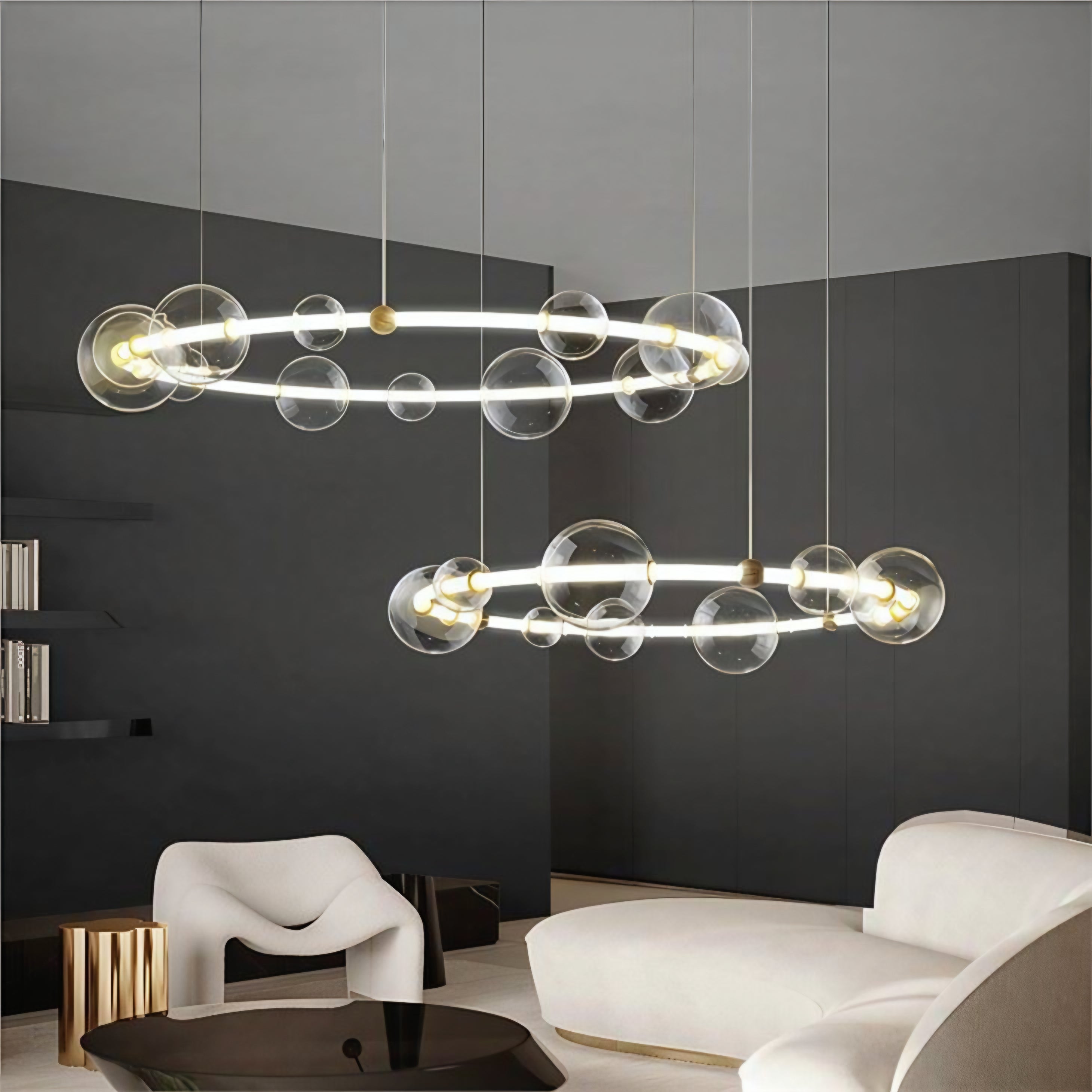 Modern Bubble Ball Circle Pendant Light – D850mm