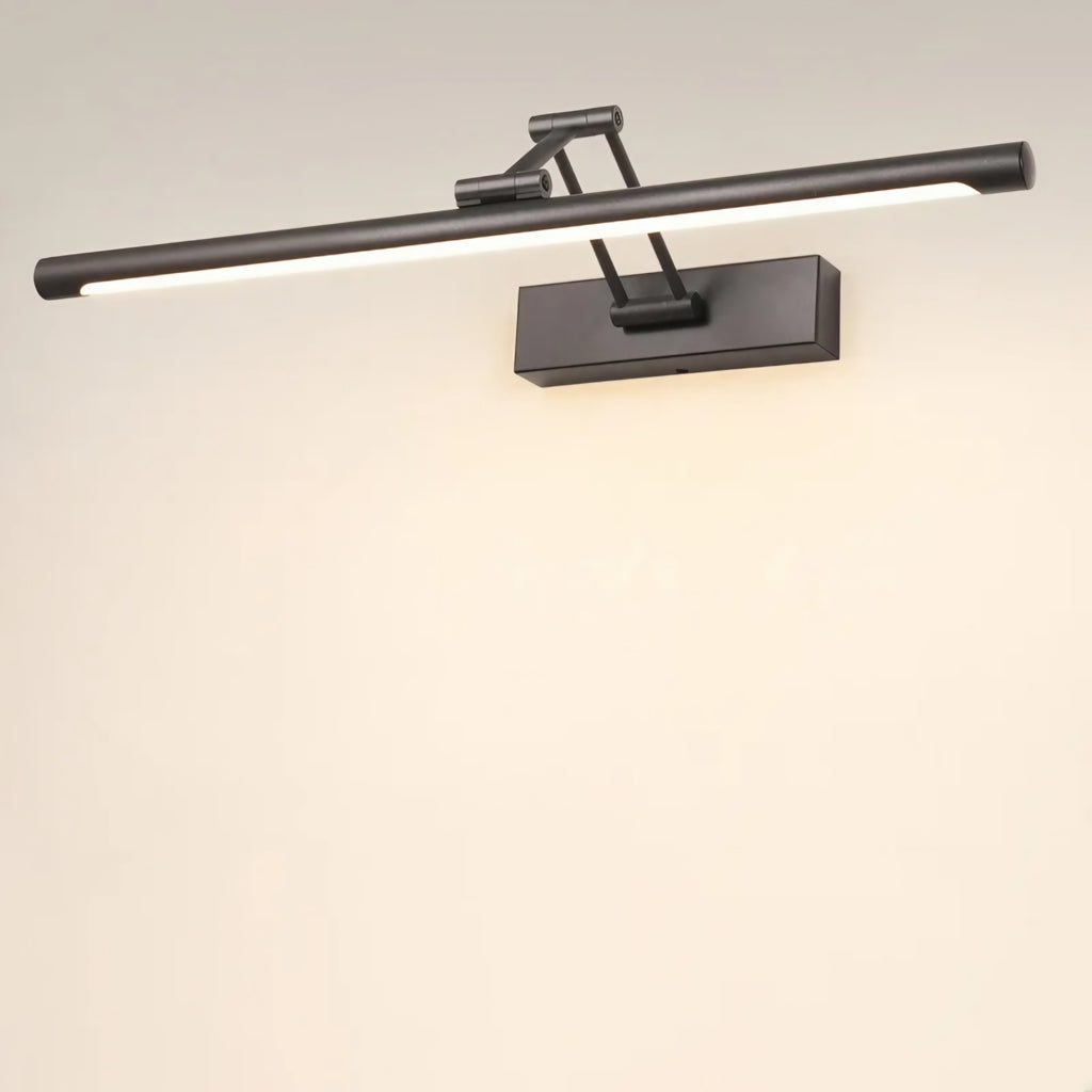 Modern Minimalist LED Wall Light - 57cm Black Finish (3 Color Modes)