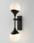 Augustus Double Opal Globe Wall Sconce – 325 (BK)