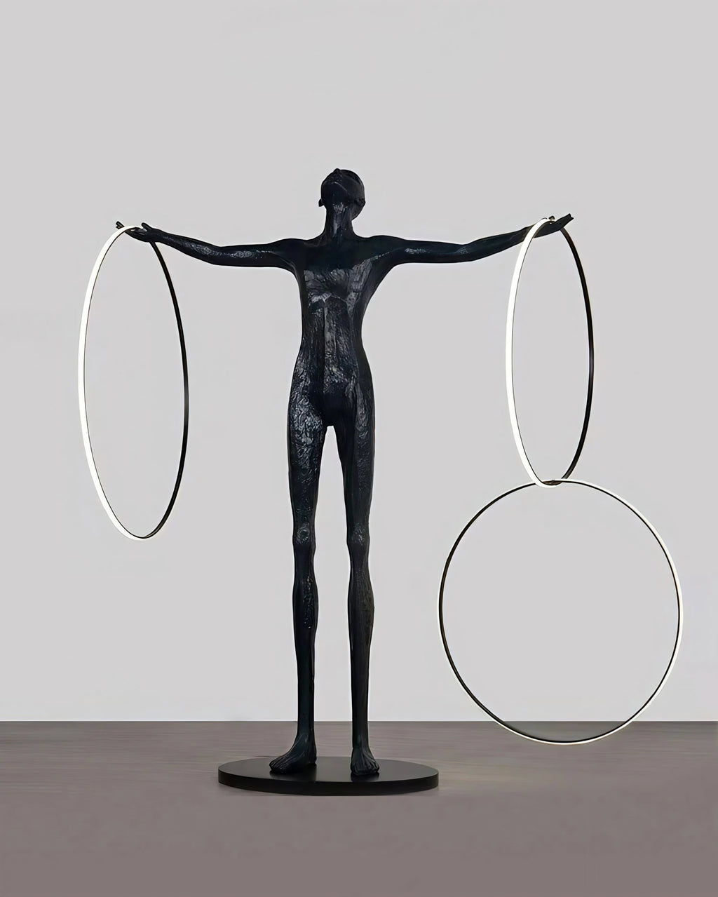 Liva Sculpture Ring Figure Floor Lamp