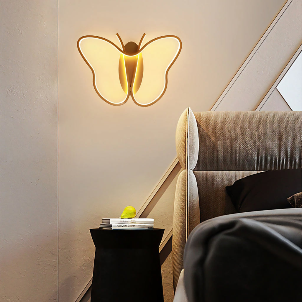 Modern LED Butterfly Ceiling Flush Light – Gold (400mm)