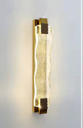 PM Wave-Shaped Crystal Stainless Steel Wall Lamp - F1709-600GD