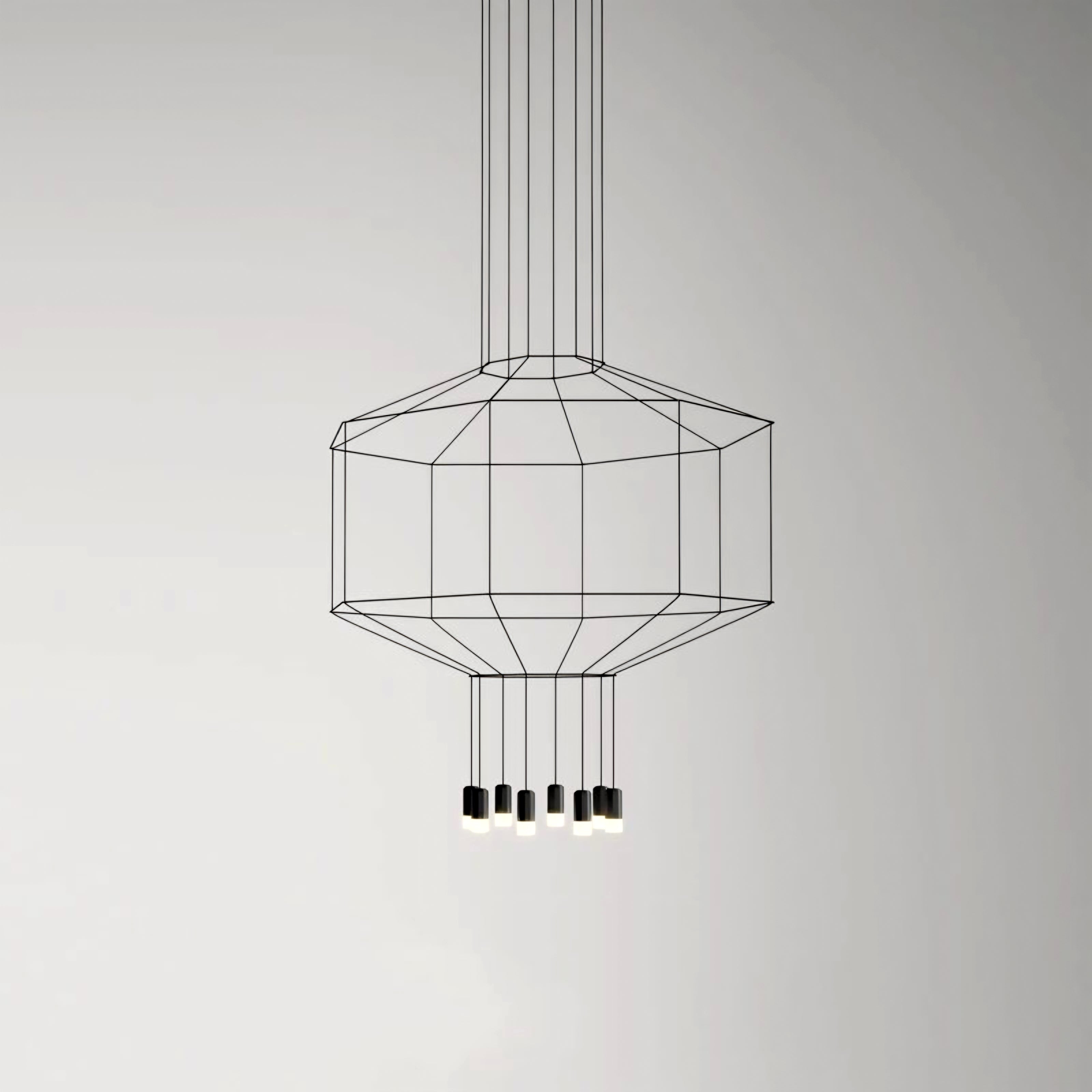 Minimalist Vibia Wire Flow Chandelier – 8 Heads