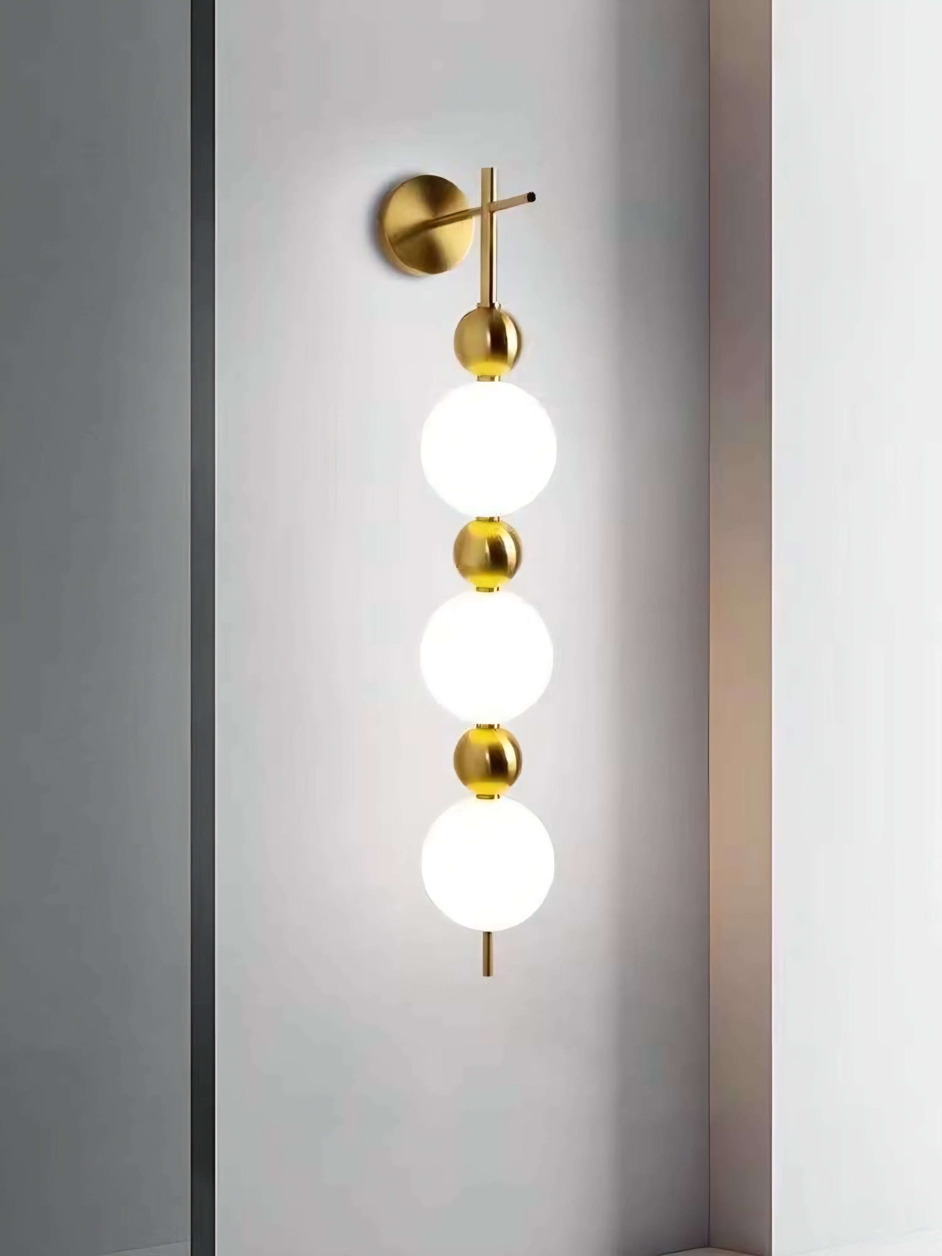 Vertical Globe Plug-In Wall Lamp – F2120-3GD