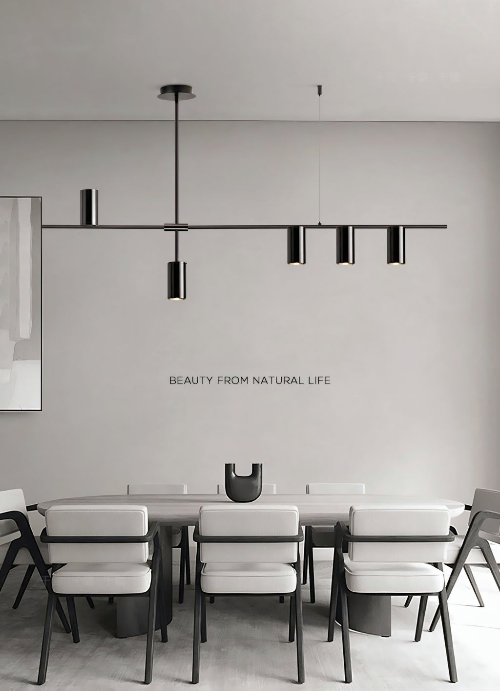5-Heads Minimalist Horizontal Pendant – L900mm