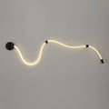 Modern Snake-Design LED Wall Lamp – 2m (Matte Black)
