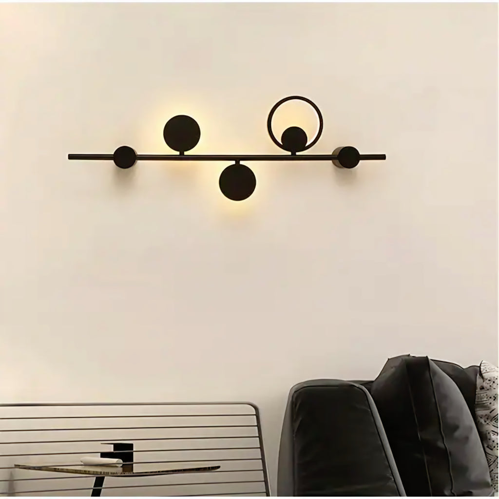 Modern Creative Black LED Wall Lamp - F1635 BK