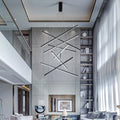 Black Sticks LED High Ceiling Luxury Chandelier - 9 × 120