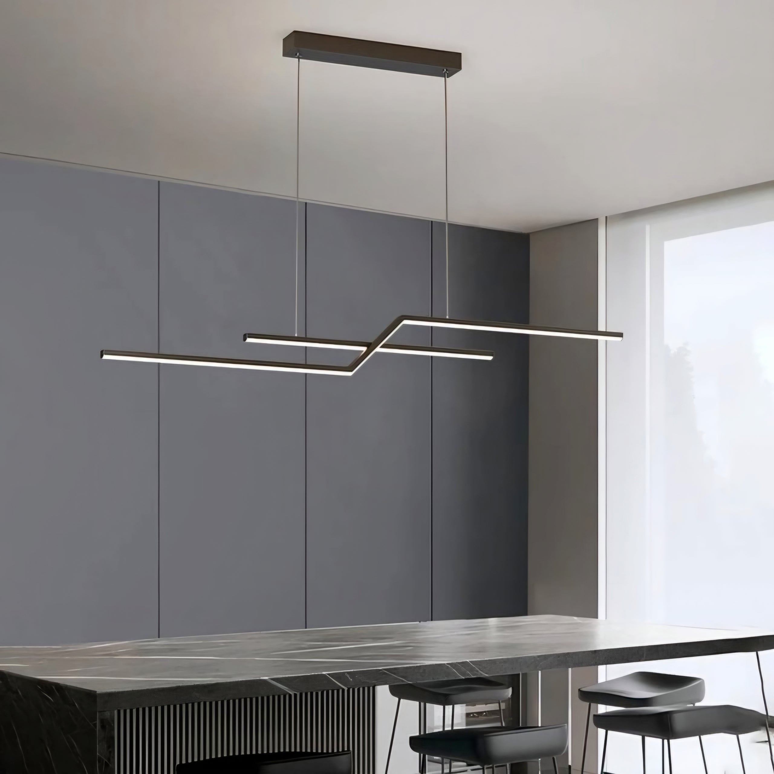 Parallel Fold Linear Pendant Light - L900mm