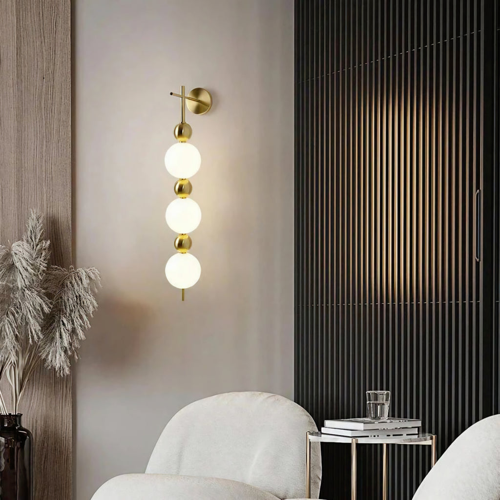 Vertical Globe Plug-In Wall Lamp – F2120-3GD