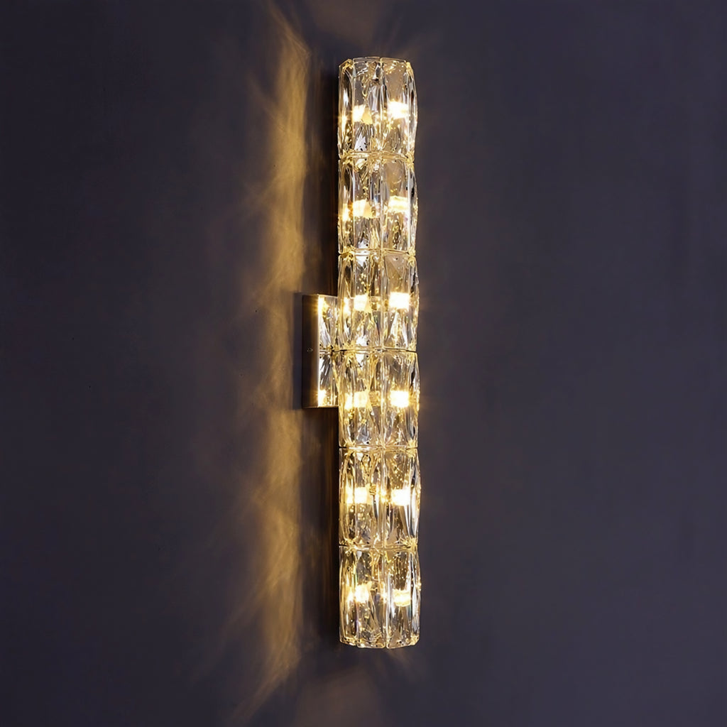 Modern Crystal Wall Sconce – F3823‑600 GD