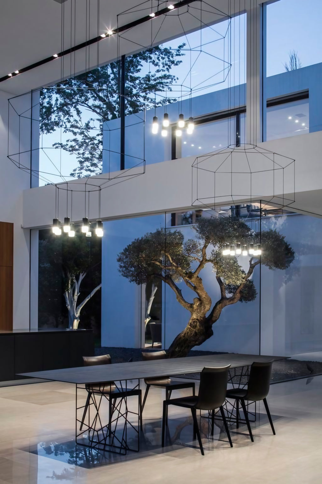 Minimalist Vibia Wire Flow Chandelier – 8 Heads