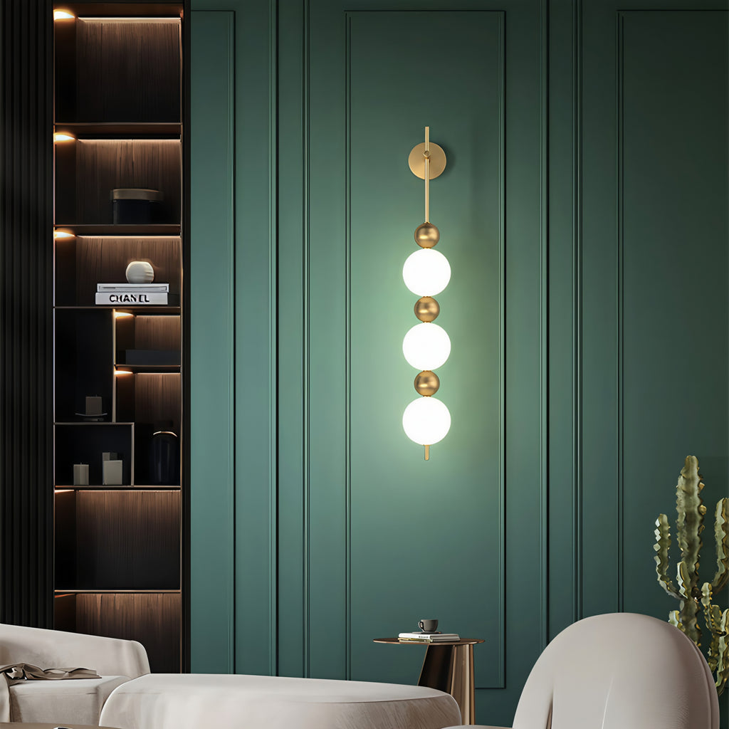 Vertical Globe Plug-In Wall Lamp – F2120-3GD