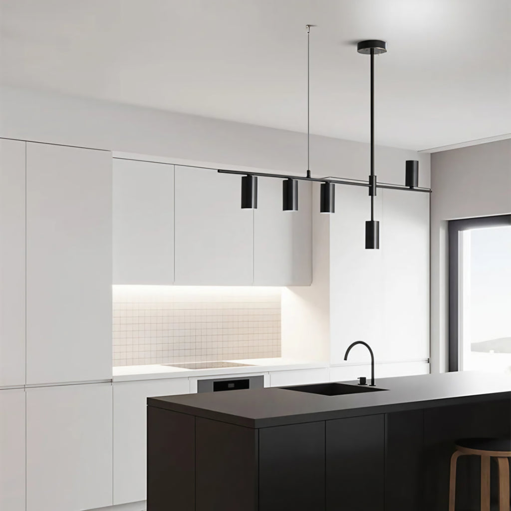5-Heads Minimalist Horizontal Pendant – L900mm