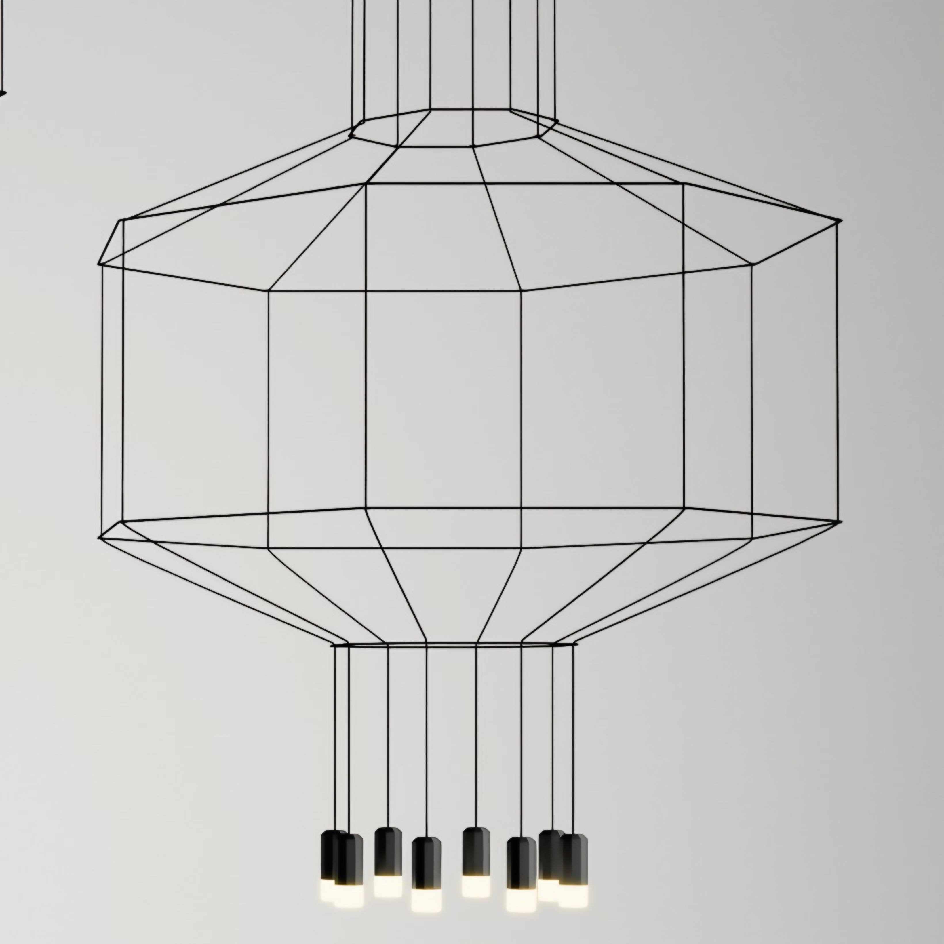 Minimalist Vibia Wire Flow Chandelier – 8 Heads